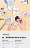 Children Digital Camera Instant Print for Kids Thermal Print Camera Instant Photo Printing Camera Video Toys+32G Memory Card