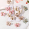 4pcs/set New Cute Baby Girls Wool Knitting Headwear Handmade Crochet Butterfly Alloy Hairs Clips Children Hairpins Wholesale