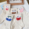 5 Pairs of Cute Funny Cartoon Personality Tube Socks