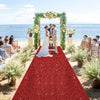 Sparkling Pink Party Carpet T-stage, Holiday Event Red Carpet, Romantic Wedding Aisle T-stage, Ceremony Stage Aisle Long Carpet