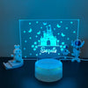 Castle Custom Name Led Night Light For Home Room Decoration Nightlight Indoor Lighting Gifts 3d Night Light Kids Toy