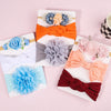 3Pcs/Set Cable Knit Flower Baby Headbands for Girl Elastic Turban Infant Hair Bands Nylon Newborn Headwrap Baby Hair Accessories