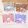 Babys Nylon Headband Soft Elastic Bowknot Head Band Cartoon Bears Glasses Set Four Season Leisure Thick Hairband for Infant