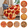 Soft and Warm Cozy Flannel Tortilla Pizza Blanket, Round Shape Wool Sofa Plaid Plush Bedspread Sheet, Winter Throw Blankets