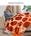 Soft and Warm Cozy Flannel Tortilla Pizza Blanket, Round Shape Wool Sofa Plaid Plush Bedspread Sheet, Winter Throw Blankets