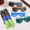 3Pcs/set Kids Cute Solid Dot Hairpin Colorful Heart Sun Glasses Set Girls Boutique Bowknot Hair Clips Children Hair Accessories