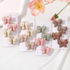 4pcs/set New Cute Baby Girls Wool Knitting Headwear Handmade Crochet Butterfly Alloy Hairs Clips Children Hairpins Wholesale