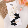 4pcs/set New Cute Baby Girls Wool Knitting Headwear Handmade Crochet Butterfly Alloy Hairs Clips Children Hairpins Wholesale