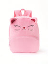 Pink Cute Cartoon Embroidered Kitten Plush Large Capacity Children'S Backpack For Girls And Children, Classic Backpack