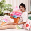 Realistic Ice Cream Plush Toy Soft Stuffed Food Simulation Delicious Dessert Plushie Throw Pillow Sofa Cushion Home Decor