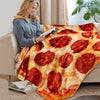 Soft and Warm Cozy Flannel Tortilla Pizza Blanket, Round Shape Wool Sofa Plaid Plush Bedspread Sheet, Winter Throw Blankets