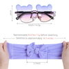 Babys Nylon Headband Soft Elastic Bowknot Head Band Cartoon Bears Glasses Set Four Season Leisure Thick Hairband for Infant