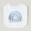 Personalized Baby Bib Rainbow with Name Cotton Bibs Custom Girls Boys Saliva Towel Infant Bibs Baptism Baby Shower Gifts