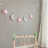 Nordic Felt Fabric String Star Garland Party Banner Tent Bed Mat Baby Shower Bunting Ornament Kids Room Hanging Wall Decor