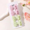 4pcs/set New Cute Baby Girls Wool Knitting Headwear Handmade Crochet Butterfly Alloy Hairs Clips Children Hairpins Wholesale