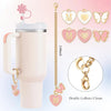 5PCS Straw Cover Cap Straw Toppers and Letter Charms for Stanley 30&40 Oz Tumbler with Handle Cup 10mm Straw Tumbler Charm Chain