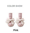 Autumn Winter Baby Girls Socks Newborn Baby Bowknot Socks Infant Baby Socks Anti Slip Soft Cotton Floor Sock Shoes