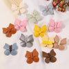 4pcs/set New Cute Baby Girls Wool Knitting Headwear Handmade Crochet Butterfly Alloy Hairs Clips Children Hairpins Wholesale