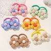 2Pcs/lot Flower Bow Girls Kids Ponytail Elastic Hair Bands Children Hair Ties Cartoon Hair Accessories Baby Headwear Wholesale