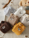 Teen Socks Winter Cute Bear Coral Fleece Fuzzy Socks Female Autumn Happy Funny Socks For Girl Warm Winter Female Home