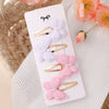 4pcs/set New Cute Baby Girls Wool Knitting Headwear Handmade Crochet Butterfly Alloy Hairs Clips Children Hairpins Wholesale