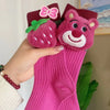 Cartoon Anime Disney Toys Story Lotso Bear Mid-Calf Socks Autumn And Winter Warm Socks Fashion Couples Personality Women Teen Socks Girl Disney socks