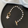 Fashion Butterfly Pearl Pendant Bracelet