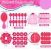 5-24Sets Girl Pink Spa Party Supplies Favors Kids Birthday Gifts School Supplies Hairpin Makeup Mirror Transparent Bags Combs ﻿