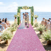 Sparkling Pink Party Carpet T-stage, Holiday Event Red Carpet, Romantic Wedding Aisle T-stage, Ceremony Stage Aisle Long Carpet