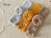 Teen Socks Winter Cute Bear Coral Fleece Fuzzy Socks Female Autumn Happy Funny Socks For Girl Warm Winter Female Home