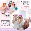 8 Set Spa Party Supplies with Lovely Gift Bags Headbands Satin Hair Scrunchies Hair Brush with Mirrors for Birthday Gifts