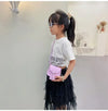 Cute Princess Accessories Kids Coin Purse Handbags Cute Girls Baby Tassel Crossbody Bags PU Leather Children Small Shoulder Bag