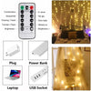 Curtain Garland Led String Lights Bedroom Room Decor lights Festival Christmas Decoration 8 Modes Usb Remote Control Decorative Room Lights For Home