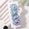 4pcs/set New Cute Baby Girls Wool Knitting Headwear Handmade Crochet Butterfly Alloy Hairs Clips Children Hairpins Wholesale