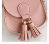 Cute Princess Accessories Kids Coin Purse Handbags Cute Girls Baby Tassel Crossbody Bags PU Leather Children Small Shoulder Bag