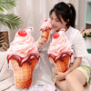 Realistic Ice Cream Plush Toy Soft Stuffed Food Simulation Delicious Dessert Plushie Throw Pillow Sofa Cushion Home Decor