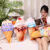 Realistic Ice Cream Plush Toy Soft Stuffed Food Simulation Delicious Dessert Plushie Throw Pillow Sofa Cushion Home Decor