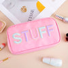 Teen Girl Travel Personalized Gifts Initial Cute Preppy Patch Makeup Bag Nylon Organizer Zipper Stuff Cosmetic Bag Toiletry Pouch