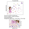 Wall Stickers Cute Girl Butterflies for Bedroom