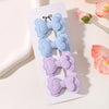 4pcs/set New Cute Baby Girls Wool Knitting Headwear Handmade Crochet Butterfly Alloy Hairs Clips Children Hairpins Wholesale