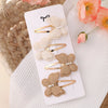 4pcs/set New Cute Baby Girls Wool Knitting Headwear Handmade Crochet Butterfly Alloy Hairs Clips Children Hairpins Wholesale