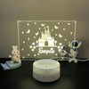 Castle Custom Name Led Night Light For Home Room Decoration Nightlight Indoor Lighting Gifts 3d Night Light Kids Toy