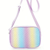 Girls Ombre Adjustable-strap Quilted Zipper PU Square Bag