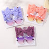 Babys Nylon Headband Soft Elastic Bowknot Head Band Cartoon Bears Glasses Set Four Season Leisure Thick Hairband for Infant