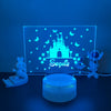 Castle Custom Name Led Night Light For Home Room Decoration Nightlight Indoor Lighting Gifts 3d Night Light Kids Toy