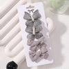 4pcs/set New Cute Baby Girls Wool Knitting Headwear Handmade Crochet Butterfly Alloy Hairs Clips Children Hairpins Wholesale