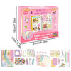 Girls Diary Set Scrapbook Supplies Cute Journaling Stationary Set Exquisite Diary Supplies Set Little Girls Stickers Scrapbook