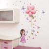 Wall Stickers Cute Girl Butterflies for Bedroom