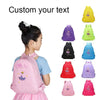 Personalized Embroidery Ballerina Bag,Custom Your Text Nylon Dance Backpack Bag for Girls,Simple& Large-capacity Children's Bag