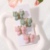 4pcs/set New Cute Baby Girls Wool Knitting Headwear Handmade Crochet Butterfly Alloy Hairs Clips Children Hairpins Wholesale